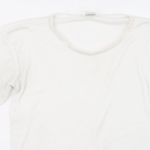 octove Womens White   Pullover Sweatshirt Size XS