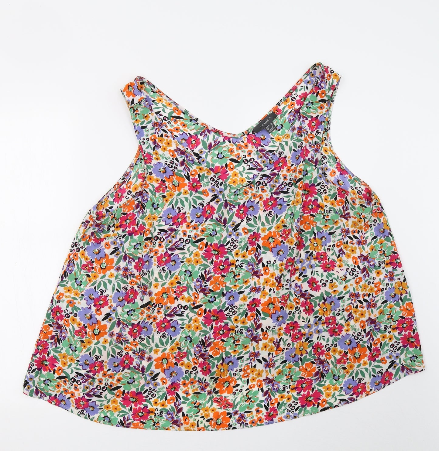 Primark Womens Multicoloured Floral  Basic T-Shirt Size 20