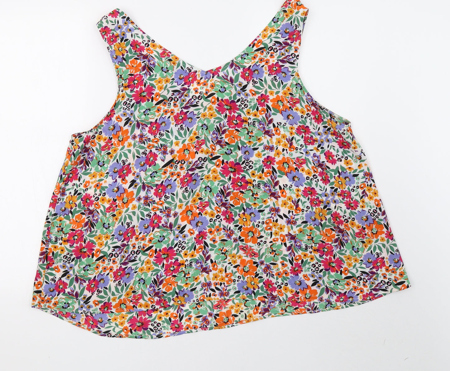 Primark Womens Multicoloured Floral  Basic T-Shirt Size 20