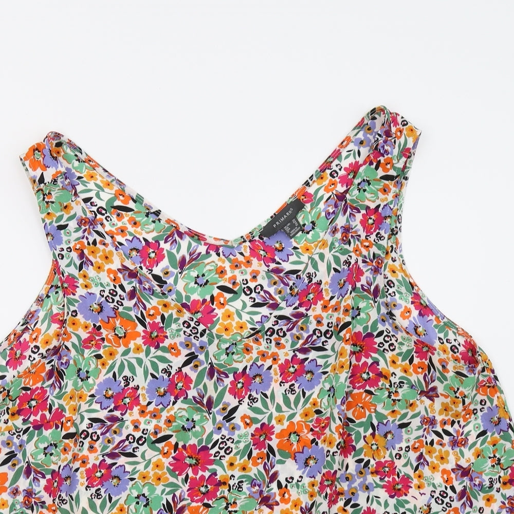 Primark Womens Multicoloured Floral  Basic T-Shirt Size 20