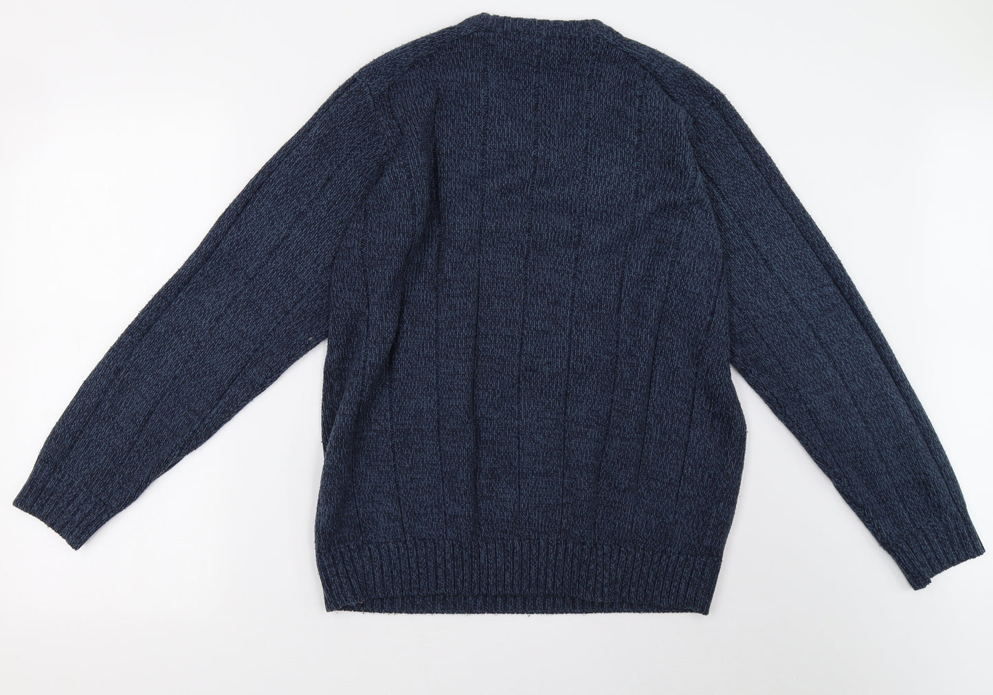 EWM Mens Blue  Knit Pullover Sweatshirt Size M
