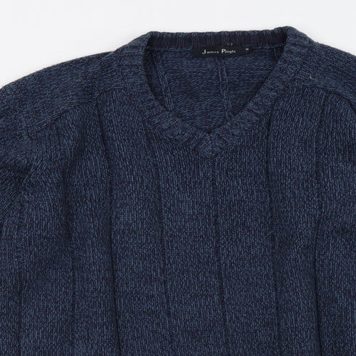 EWM Mens Blue  Knit Pullover Sweatshirt Size M