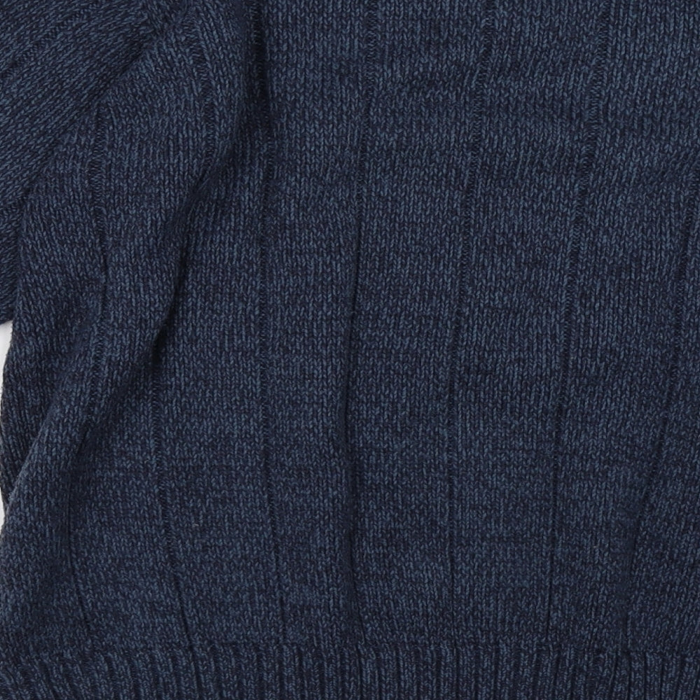 EWM Mens Blue  Knit Pullover Sweatshirt Size M