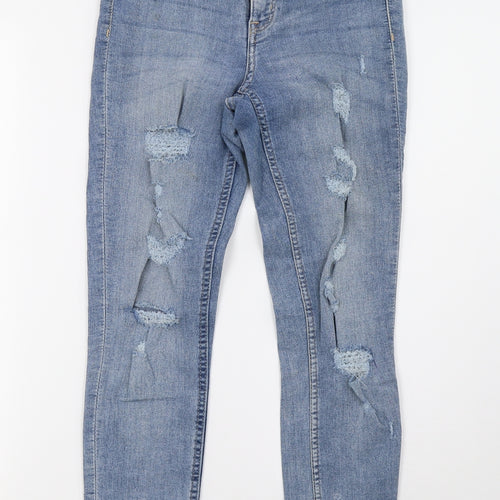 H&M Womens Blue  Denim Skinny Jeans Size 6 L28 in