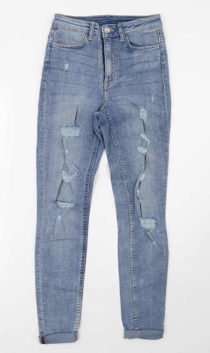 H&M Womens Blue  Denim Skinny Jeans Size 6 L28 in