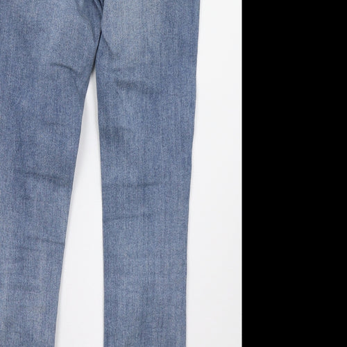 H&M Womens Blue  Denim Skinny Jeans Size 6 L28 in