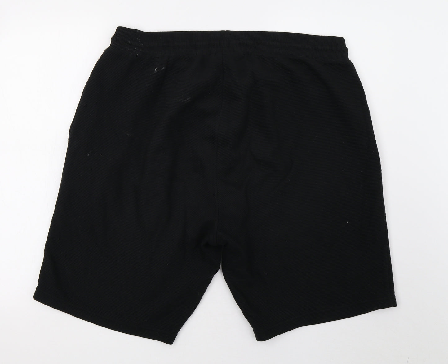 Nutmeg Mens Black   Sweat Shorts Size L