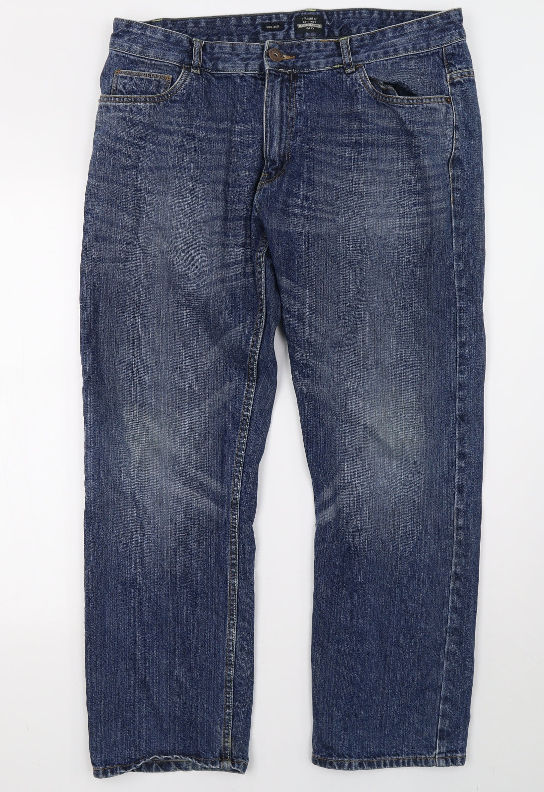 Matalan Mens Blue  Denim Straight Jeans Size 36 L30 in