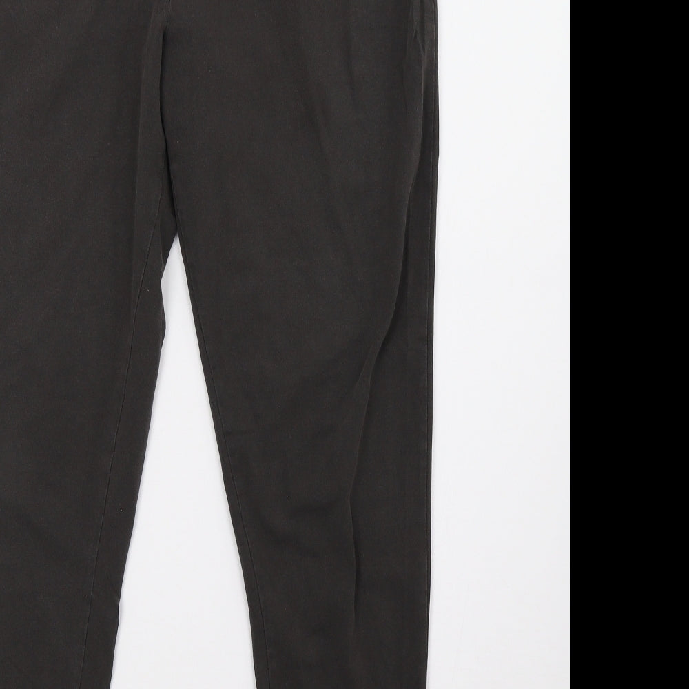 Marks and Spencer Womens Black  Velvet Trousers  Size 12 L26 in
