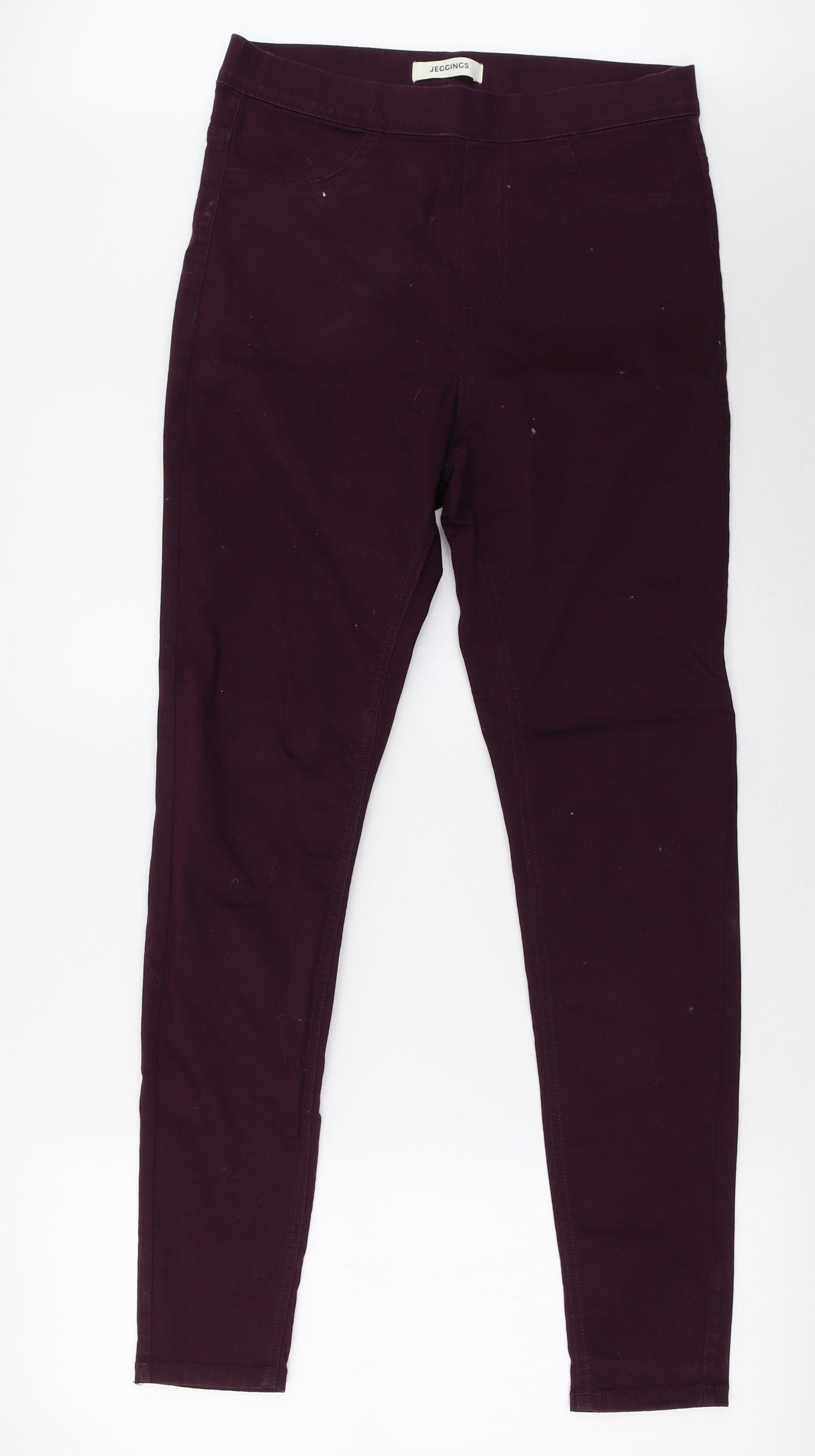 Marks and Spencer Womens Purple   Jegging Trousers Size 12 L31 in