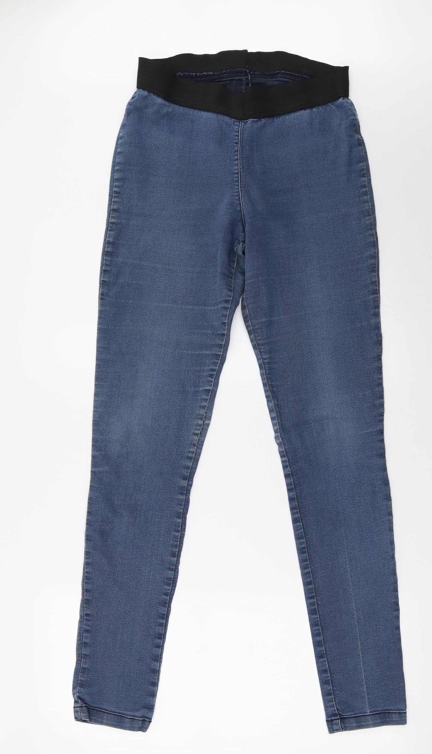 Marks and Spencer Womens Blue   Jegging Trousers Size 12 L31 in