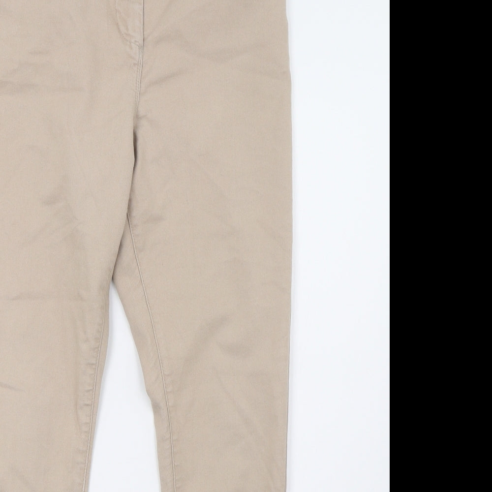 Marks and Spencer Womens Beige   Jegging Trousers Size 12 L30 in