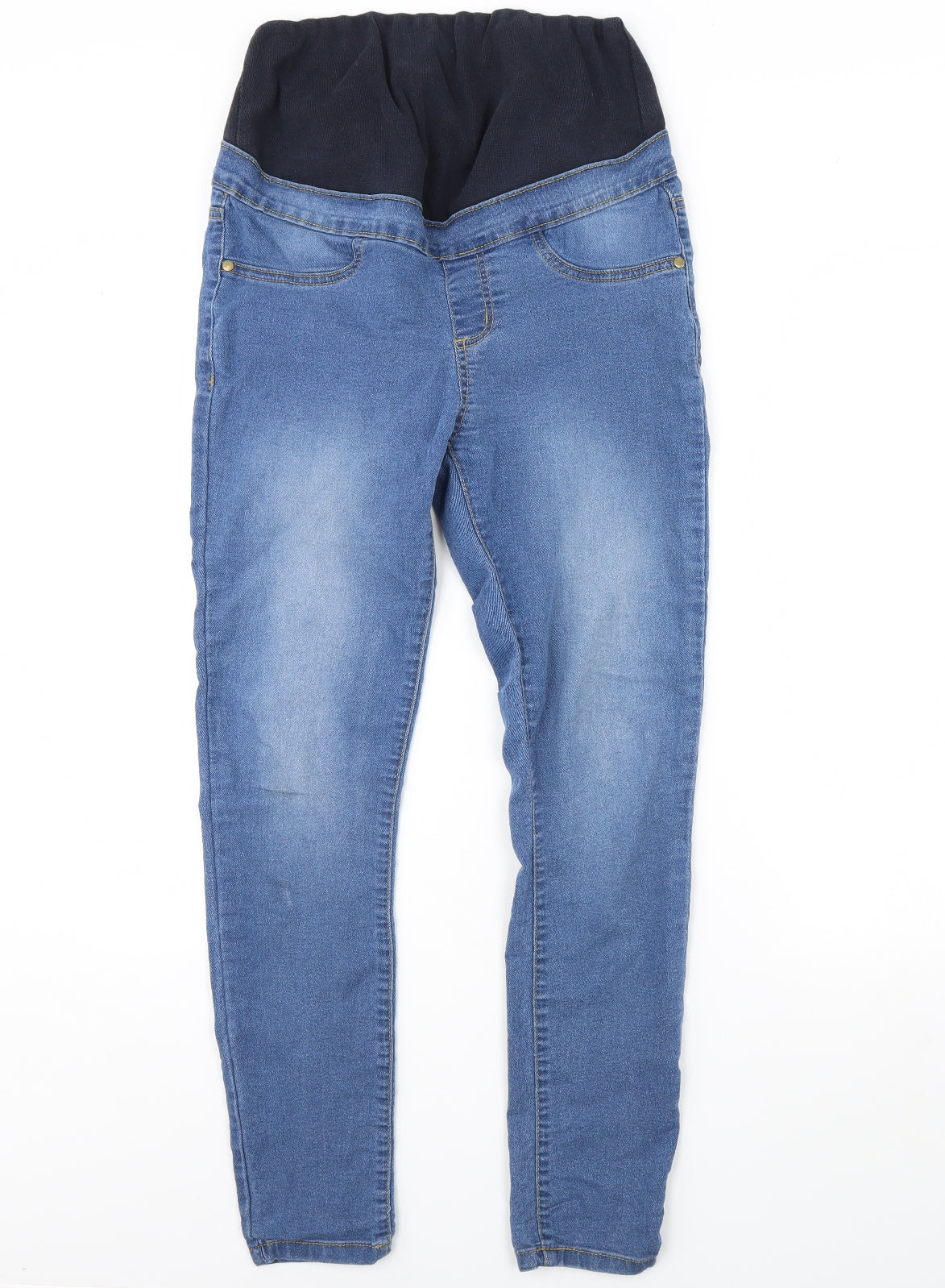 Boohoo Womens Blue  Denim Straight Jeans Size 8 L30 in
