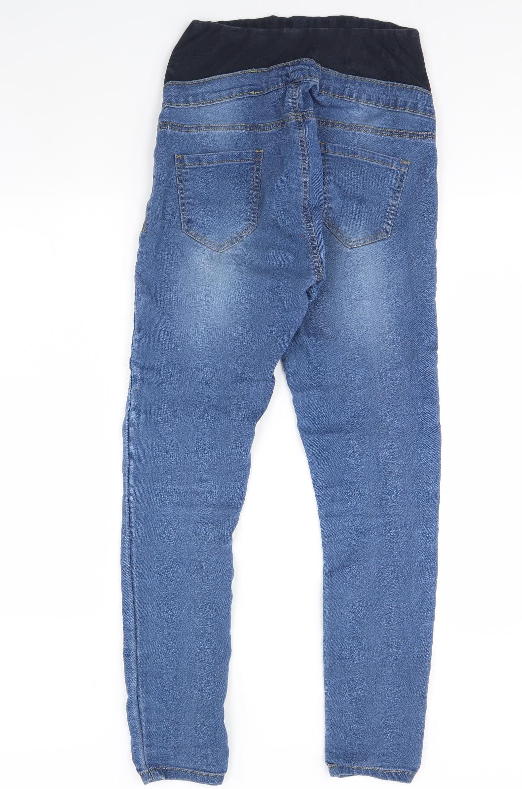 Boohoo Womens Blue  Denim Straight Jeans Size 8 L30 in