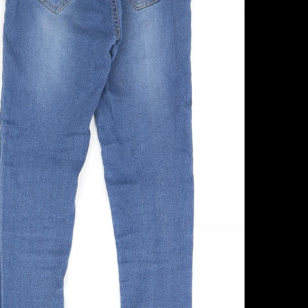 Boohoo Womens Blue  Denim Straight Jeans Size 8 L30 in