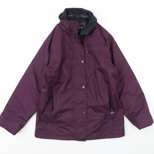 Jack turkey Womens Purple  Fleece Rain Coat Coat Size 10