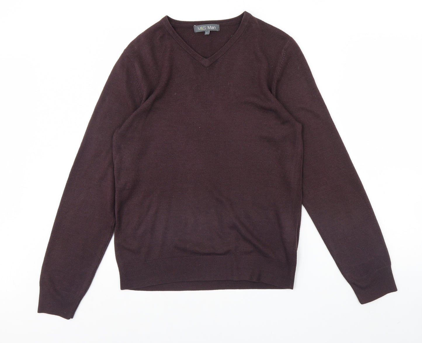 m&s Mens Purple   Pullover Jumper Size M