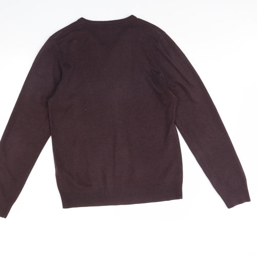 m&s Mens Purple   Pullover Jumper Size M