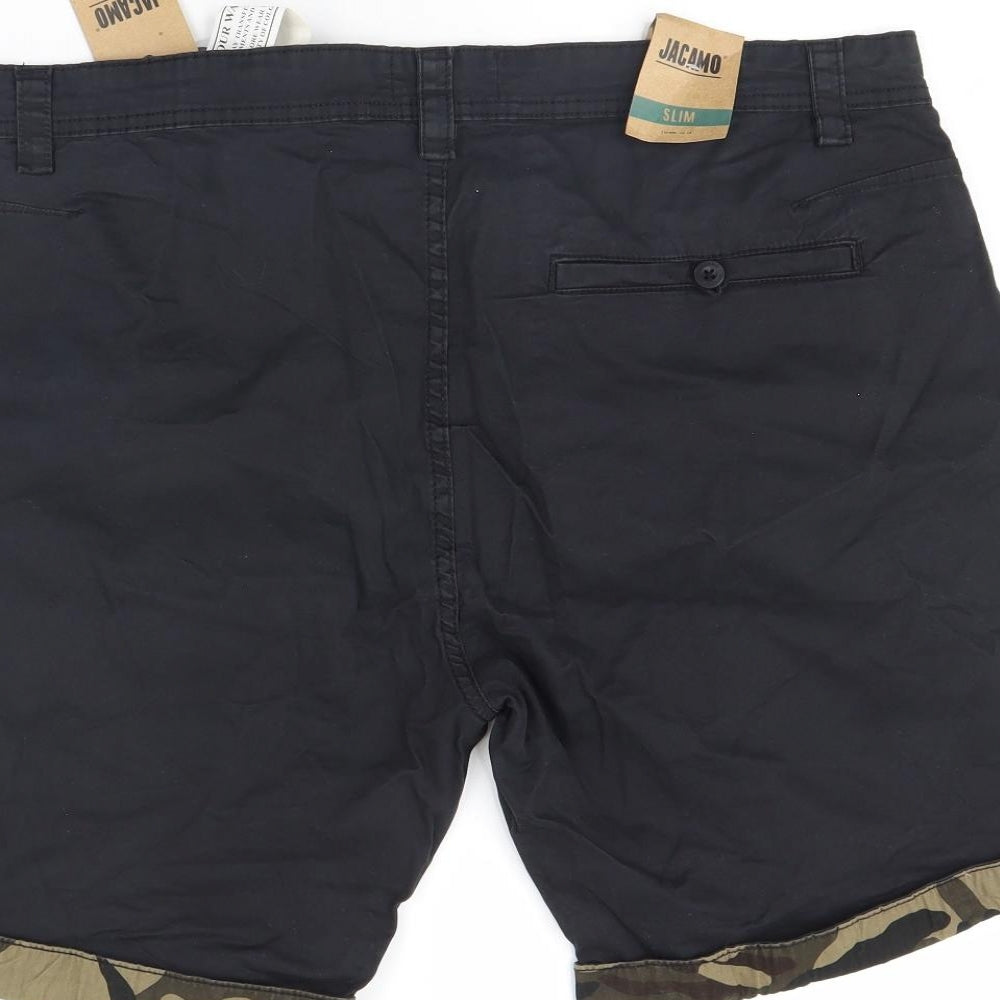 Jacamo Mens Black   Chino Shorts Size 42