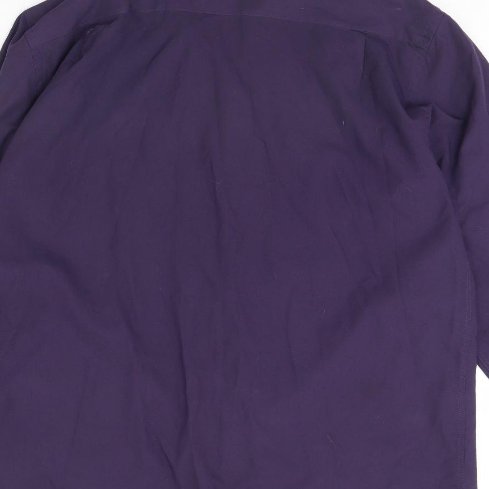 F&F Mens Purple    Dress Shirt Size 16