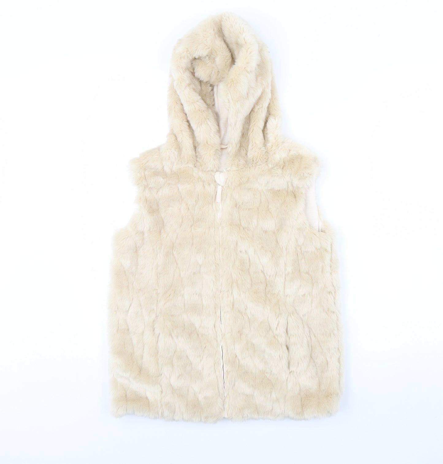 Nutmeg Girls Beige   Gilet Coat Size 12 Years