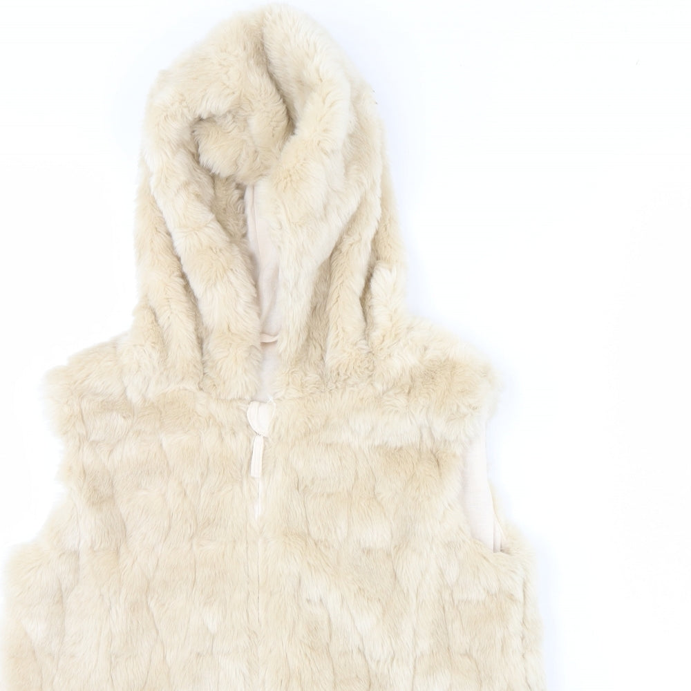 Nutmeg Girls Beige   Gilet Coat Size 12 Years