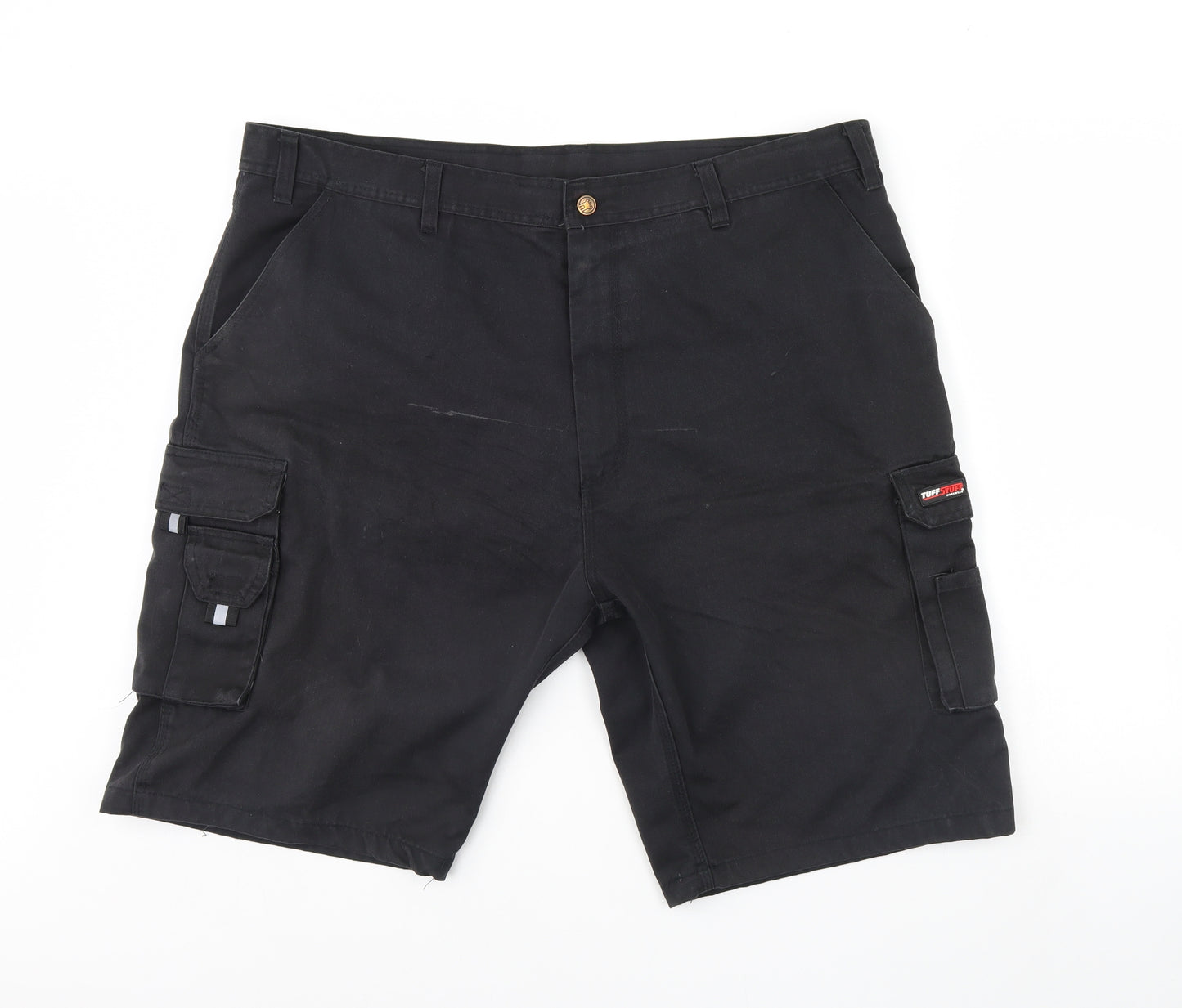 Tuff Stuff Mens Black   Chino Shorts Size 44
