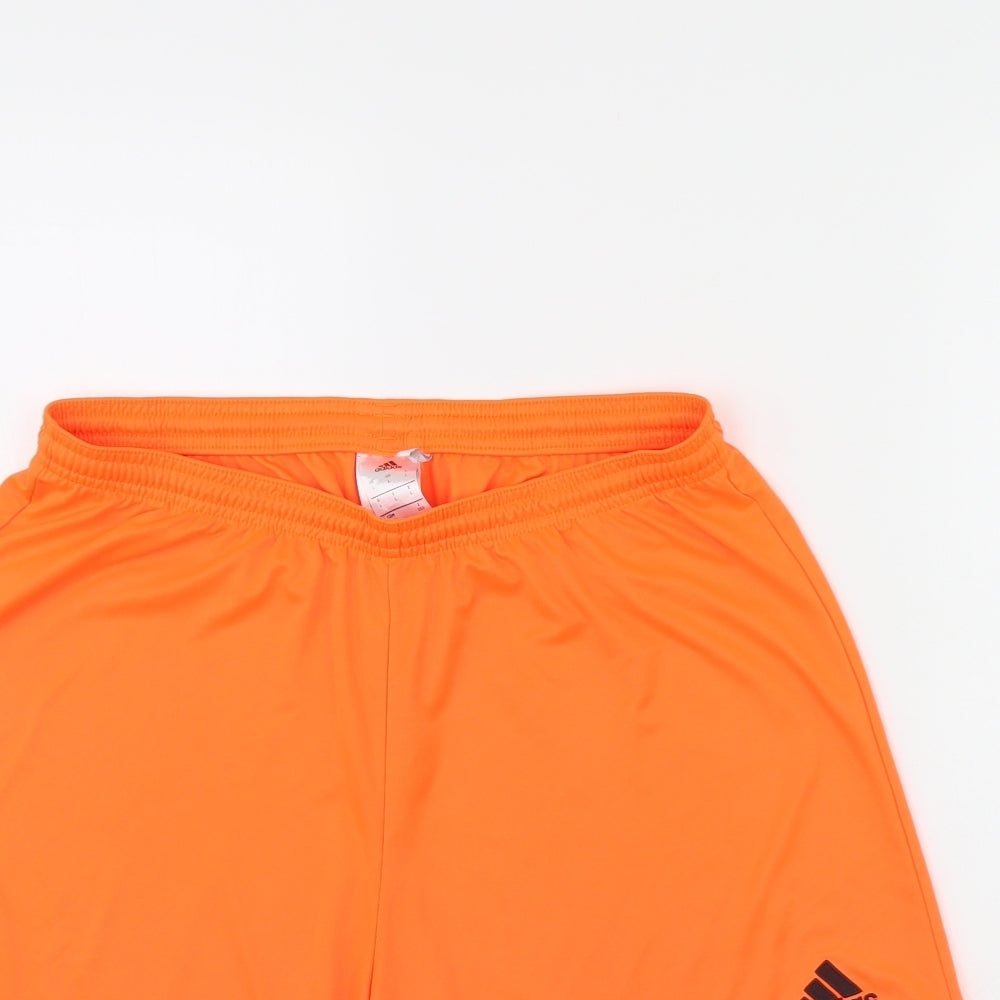 adidas Mens Orange   Sweat Shorts Size L