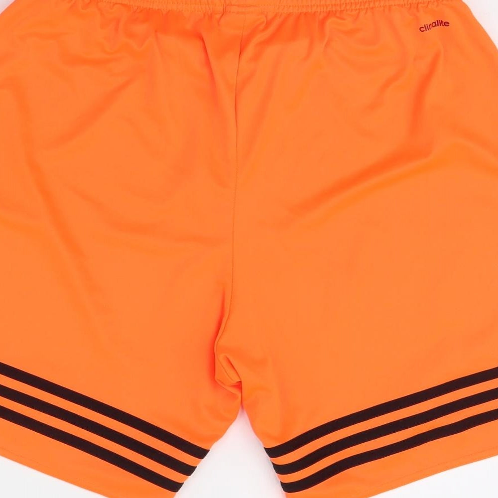 adidas Mens Orange   Sweat Shorts Size L