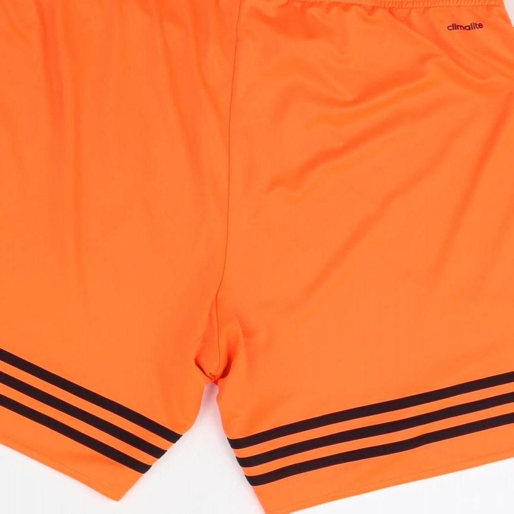 adidas Mens Orange   Sweat Shorts Size XL