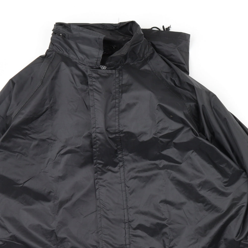 Highlander Mens Black   Rain Coat Coat Size L