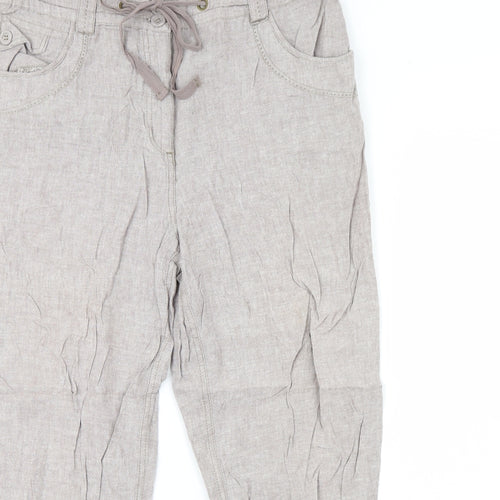 M&Co Womens Beige   Trousers  Size 16 L30 in