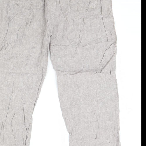 M&Co Womens Beige   Trousers  Size 16 L30 in