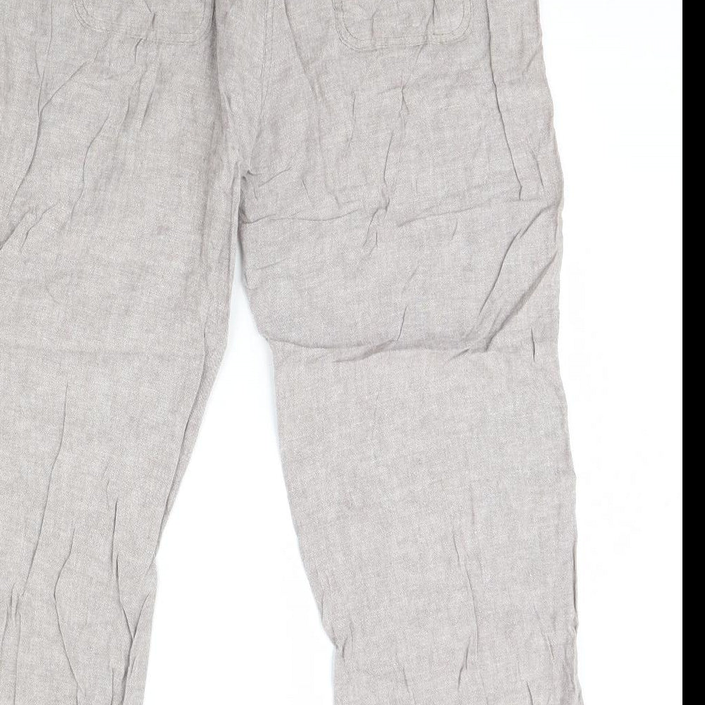 M&Co Womens Beige   Trousers  Size 16 L30 in