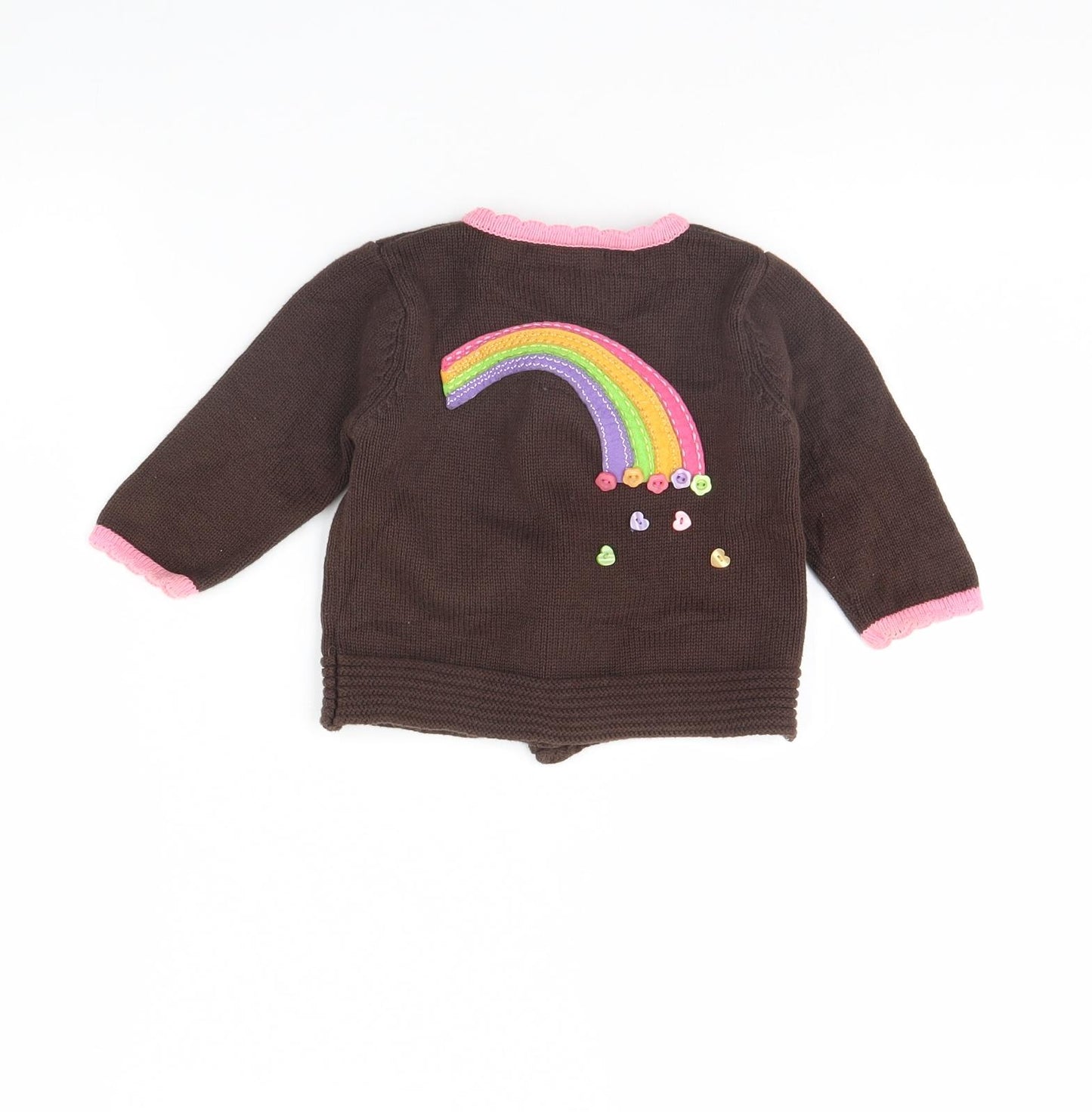 Polly Flinders Girls Brown   Cardigan Jumper Size 12-18 Months
