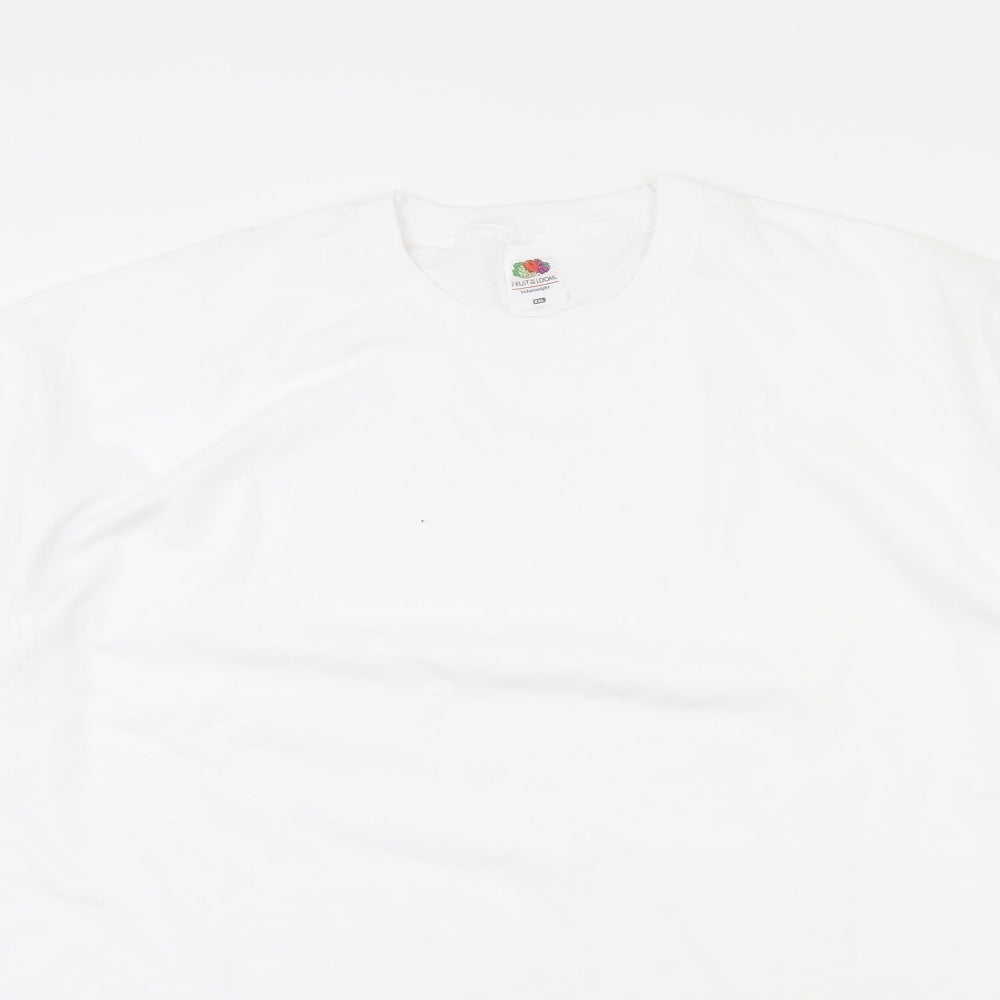 Fruit of the Loom Mens White    T-Shirt Size 2XL