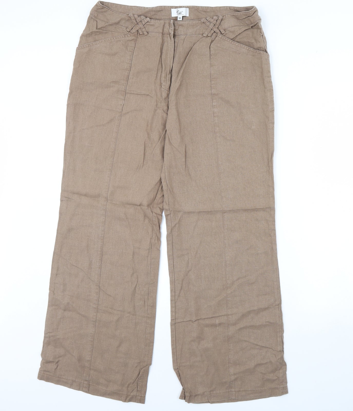 Klass Womens Brown   Trousers  Size 16 L30 in