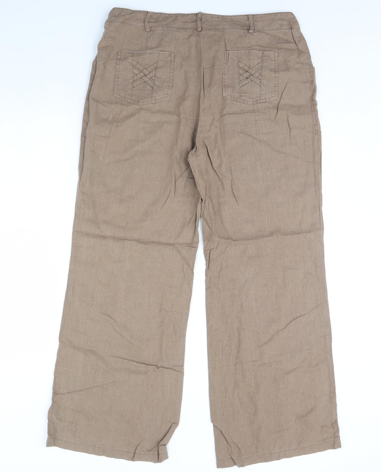 Klass Womens Brown   Trousers  Size 16 L30 in