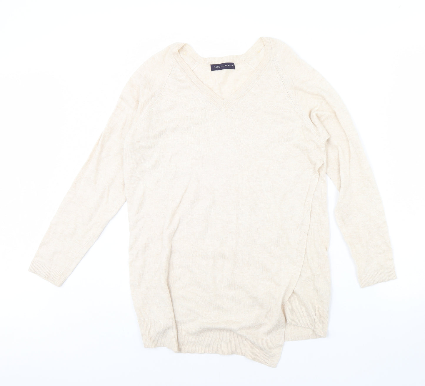 M&S Womens Beige   Pullover Jumper Size 14
