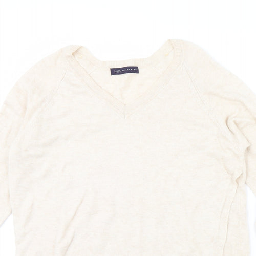 M&S Womens Beige   Pullover Jumper Size 14