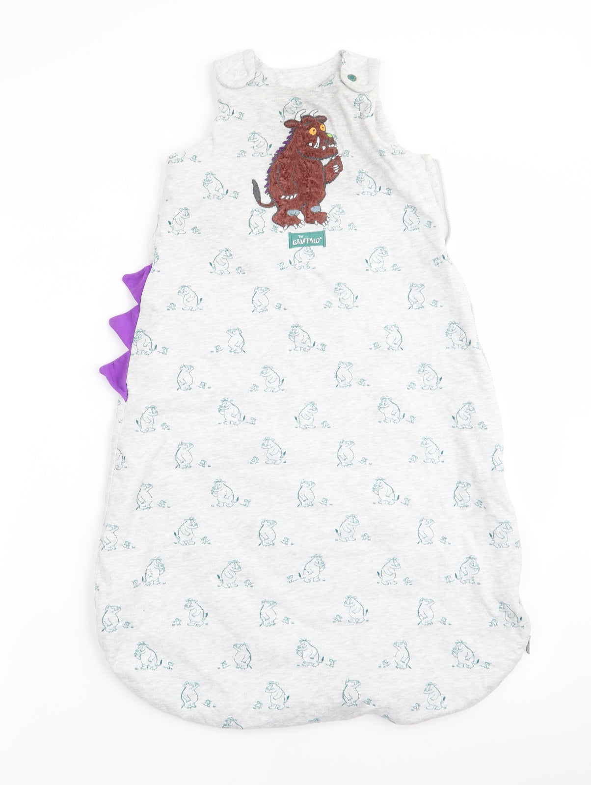 TU Boys Grey Animal Print  Coverall One-Piece Size 12-18 Months  - GRUFFALO