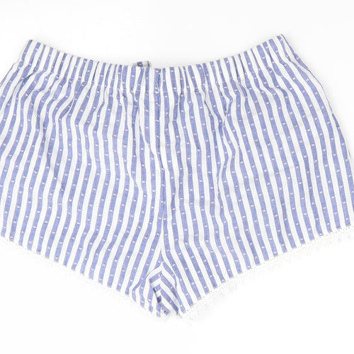 Love to Lounge Womens Blue Striped   Sleep Shorts Size 10