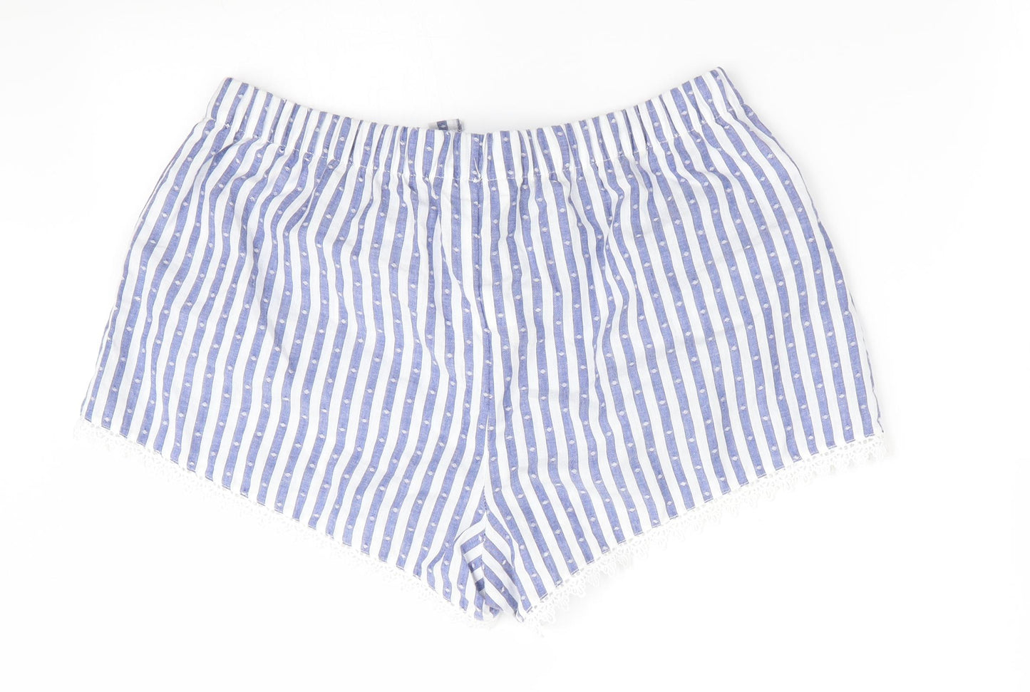 Love to Lounge Womens Blue Striped   Sleep Shorts Size 10