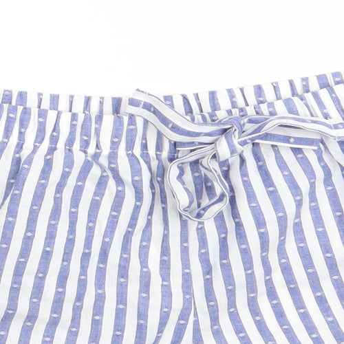 Love to Lounge Womens Blue Striped   Sleep Shorts Size 10