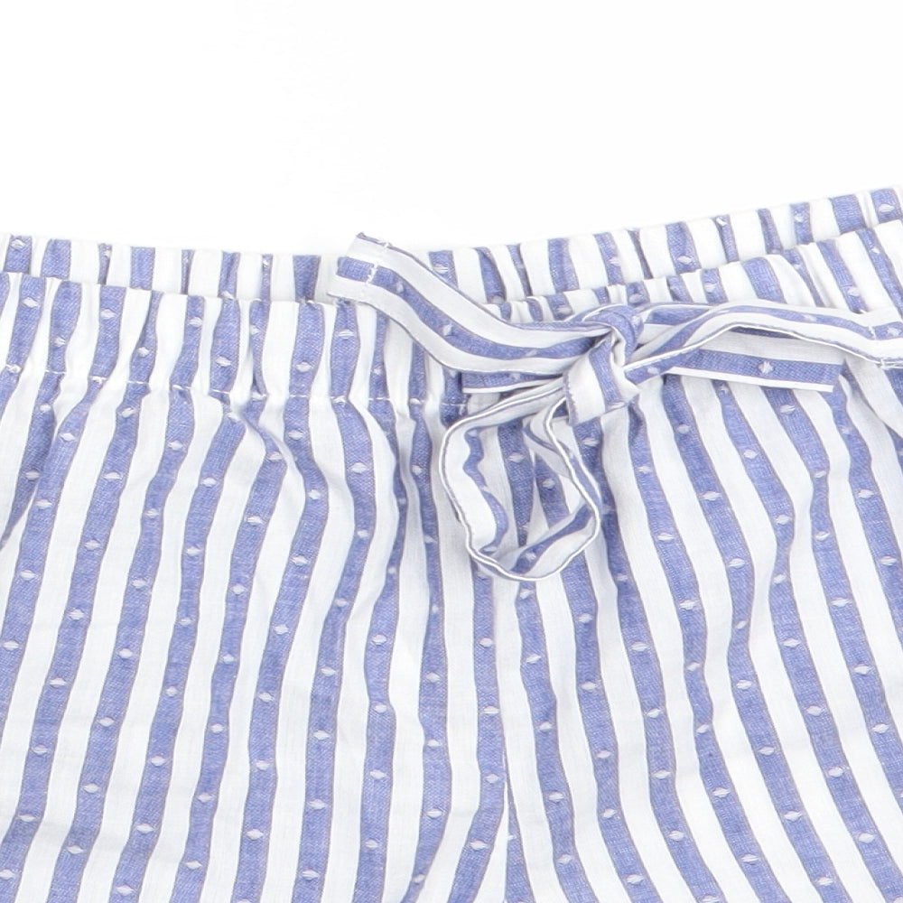 Love to Lounge Womens Blue Striped   Sleep Shorts Size 10