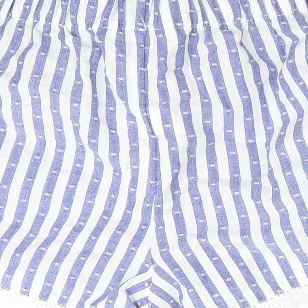 Love to Lounge Womens Blue Striped   Sleep Shorts Size 10