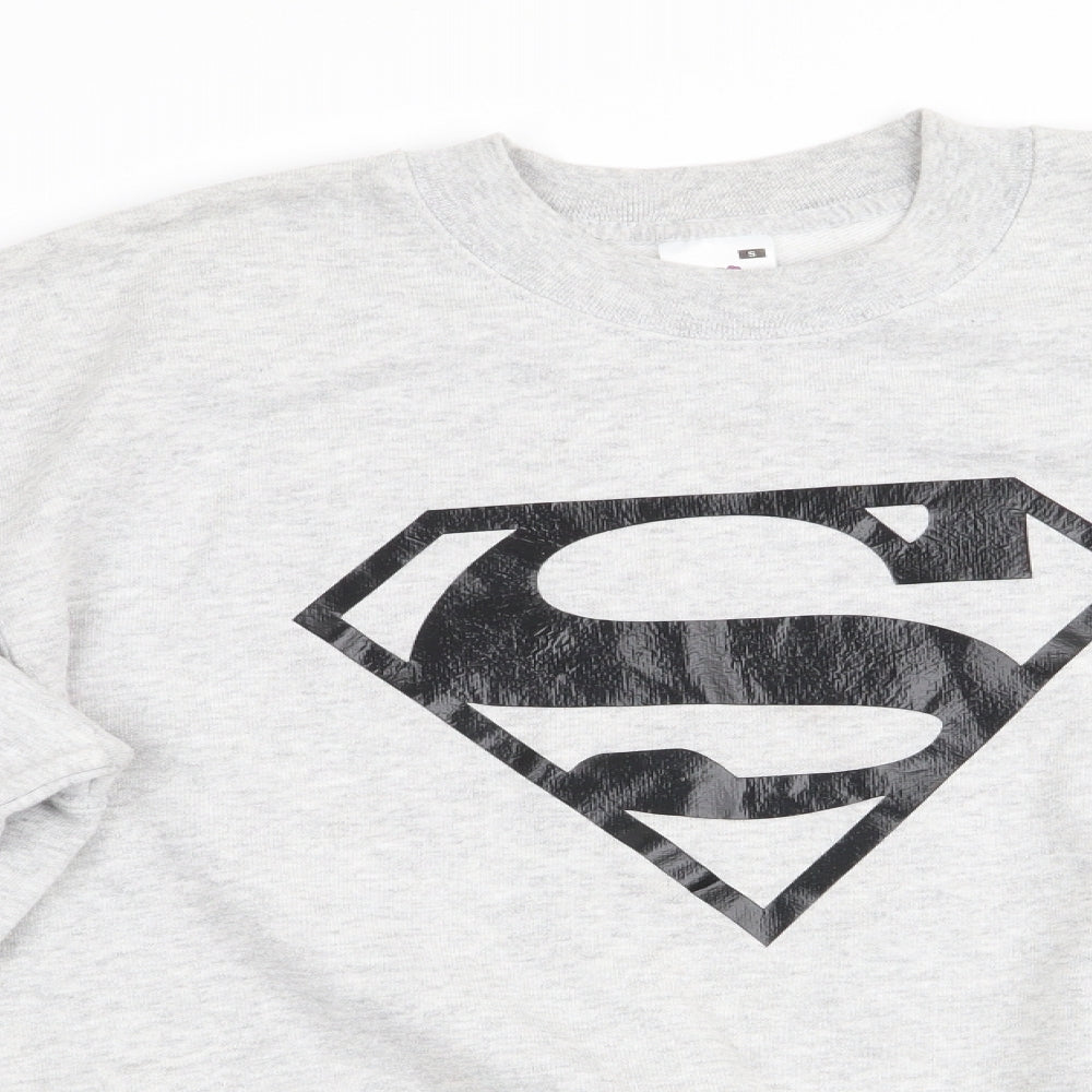 Fruit of the Loom Mens Grey   Pullover Sweatshirt Size S  - Superman