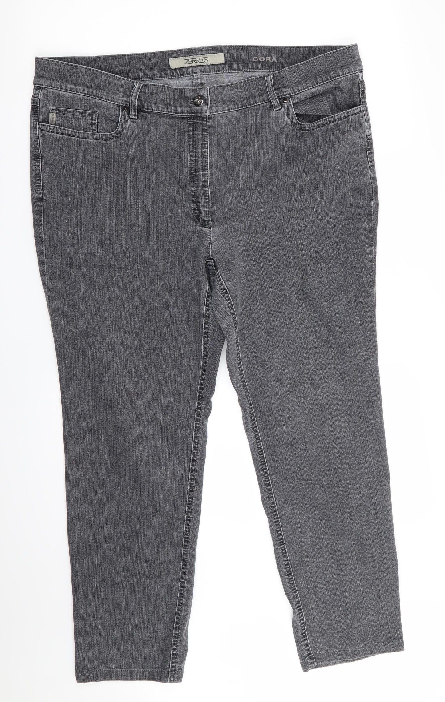 ZERRES Womens Grey   Straight Jeans Size 20 L26 in