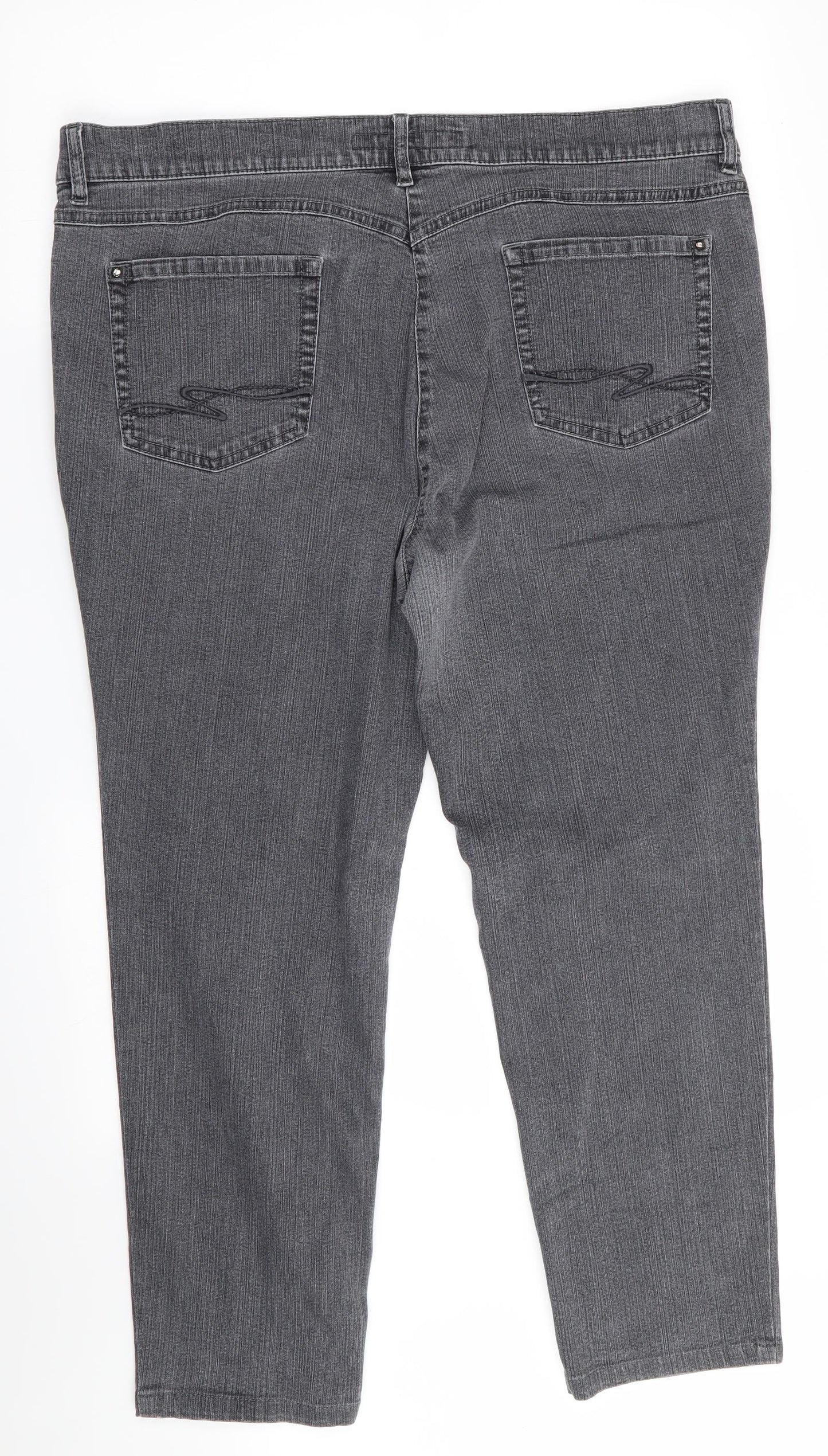 ZERRES Womens Grey   Straight Jeans Size 20 L26 in