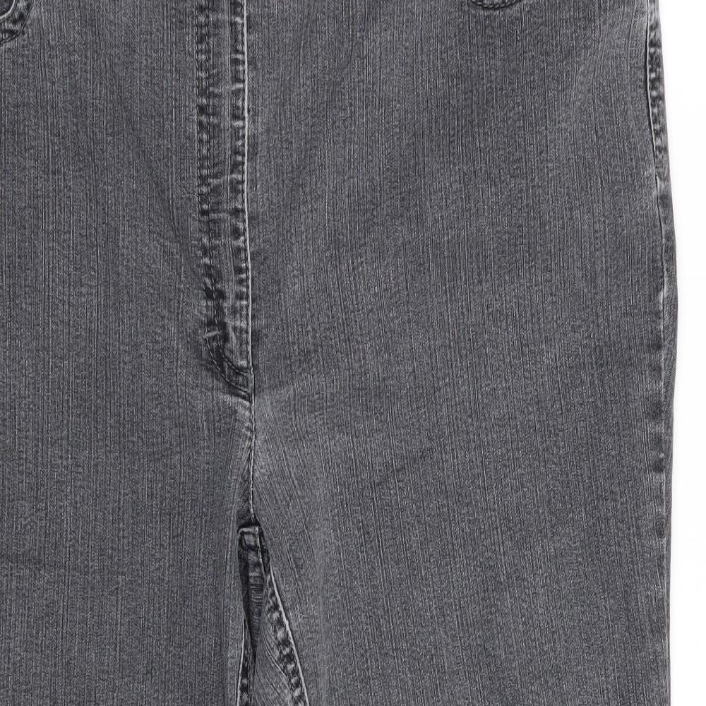 ZERRES Womens Grey   Straight Jeans Size 20 L26 in
